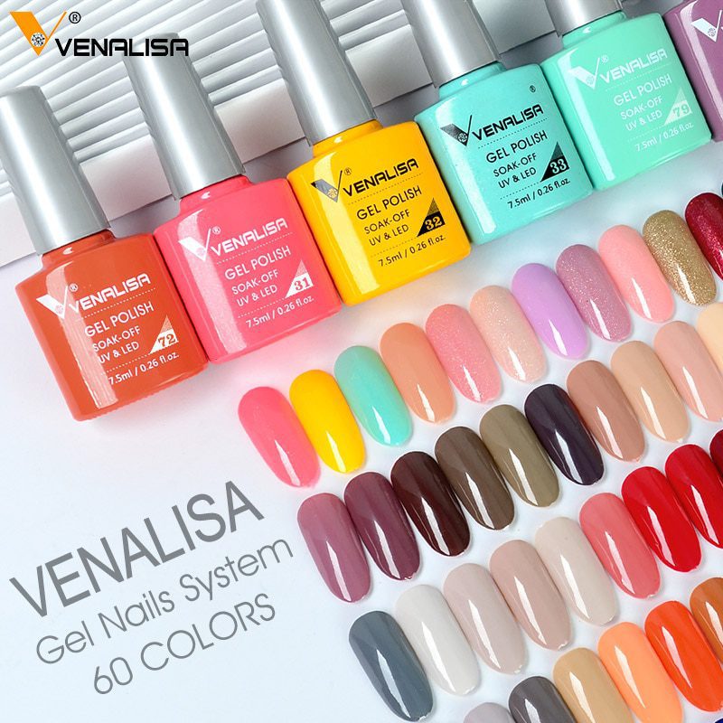 Venalisa fashion bling, 7.5ml soak off uv gel nail, polish cosmetics nail
