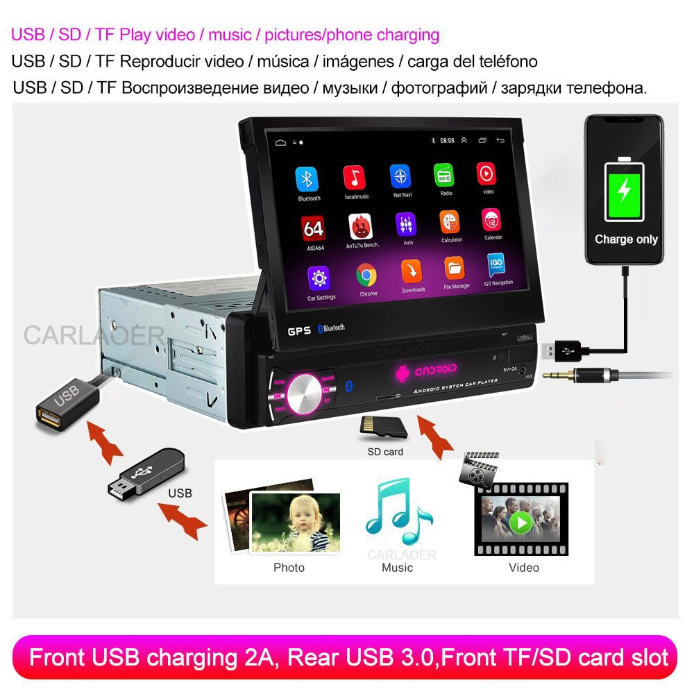1 din android 9.0. high quality and universal multimedia for your car