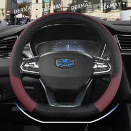 D Shape Steering Wheel Cover for Geely Atlas, Emgrand EC7 Coolray