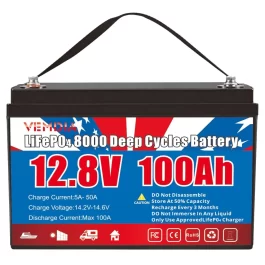 סוללת LiFePO4 12.8V 100Ah עם BMS – כוח נייד עוצמתי