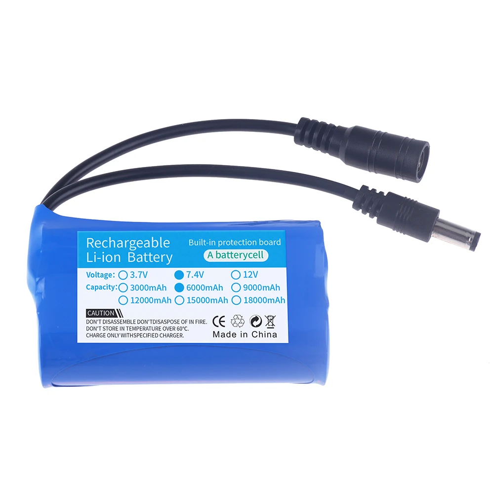 סוללת ליתיום 7.4V 6000mAh לסירות דייג