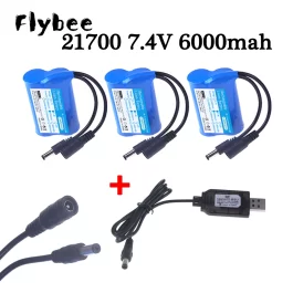 סוללת ליתיום 7.4V 6000mAh 21700 עבור סירות דייג