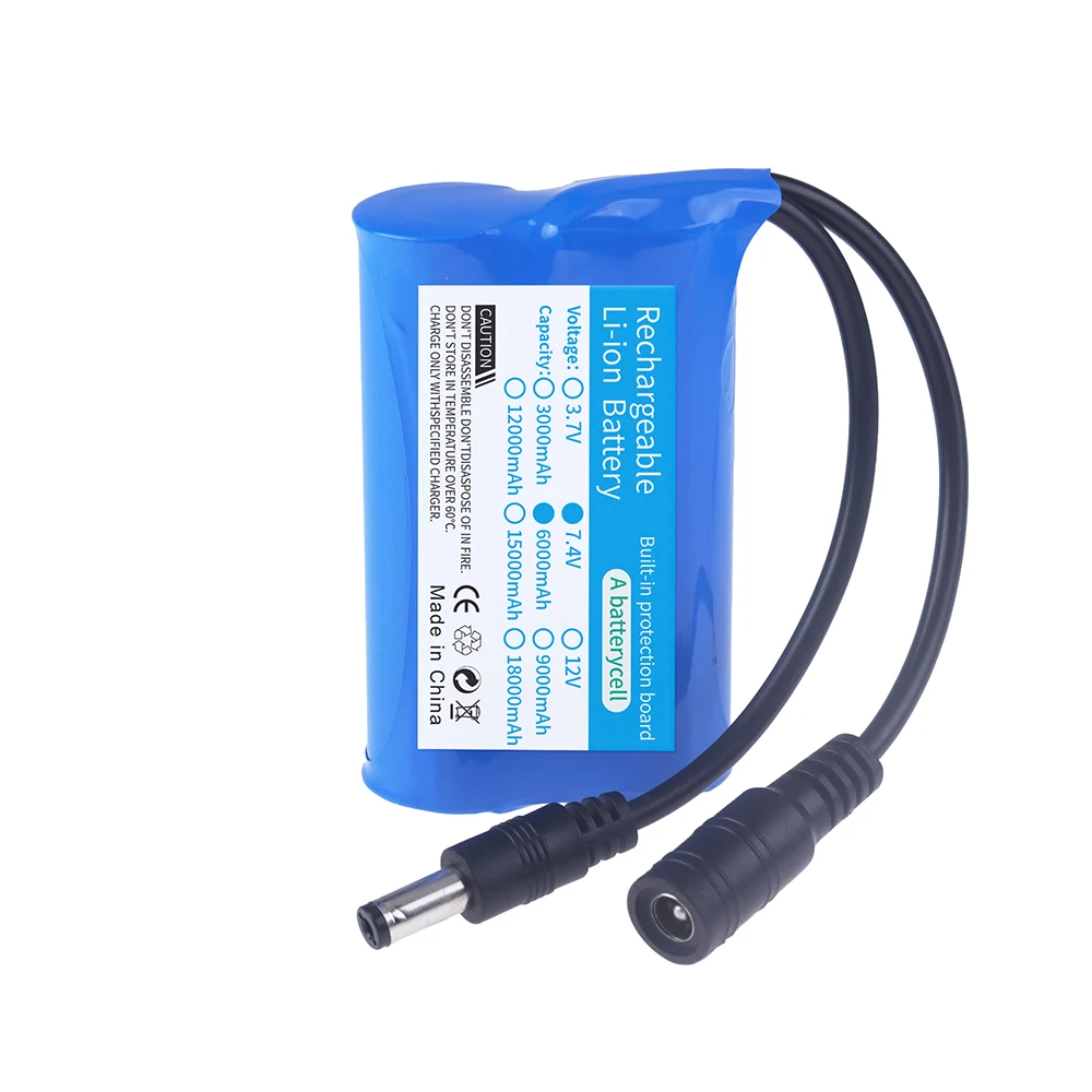 סוללת ליתיום 7.4V 6000mAh לסירות דייג