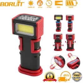 פנס עבודה BORUiT COB LED 1000LM עם טעינה Type-C